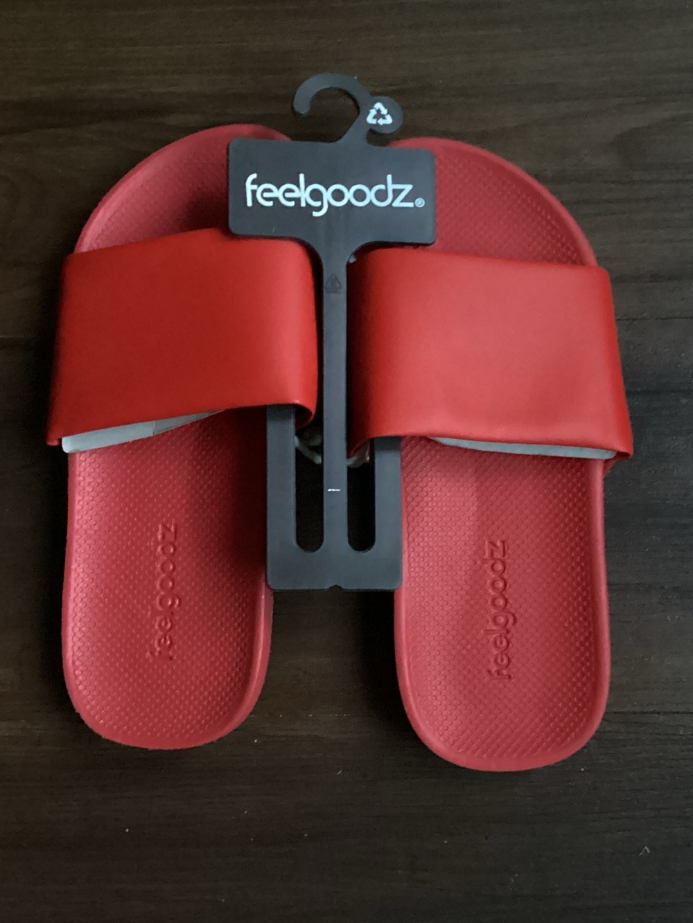 Feelgoodz Women’s Red Banyan Slide Slippers - Cushioned Easy Slip-On